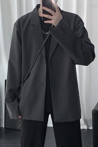 冷淡系西装高级男款秋季痞帅cleanfit休闲西服外套发型师潮牌男装图片