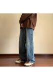港风复古高街牛仔裤男女韩版直筒休闲裤NK251/P45，男装牛仔裤，电商D202-1