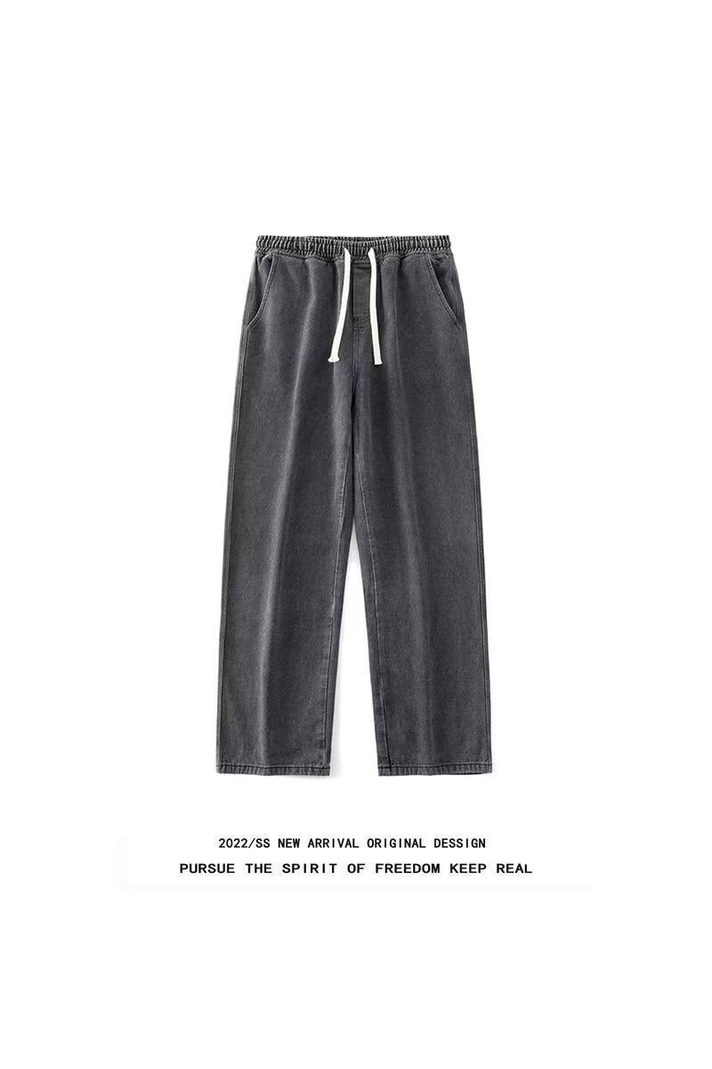 港风潮流百搭牛仔裤男女韩版直筒长裤子拖地裤NK104/38加绒P43,男装牛仔裤,电商D202-1