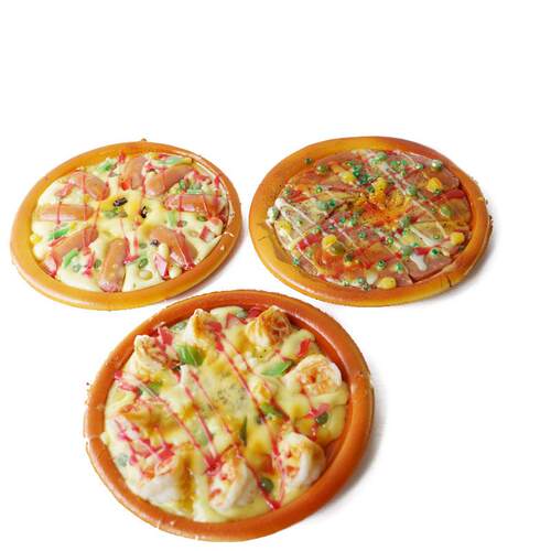 Lmdec仿真Pizza比披萨饼肉牛扒三文鱼食物模型 橱窗餐厅摆设匹萨