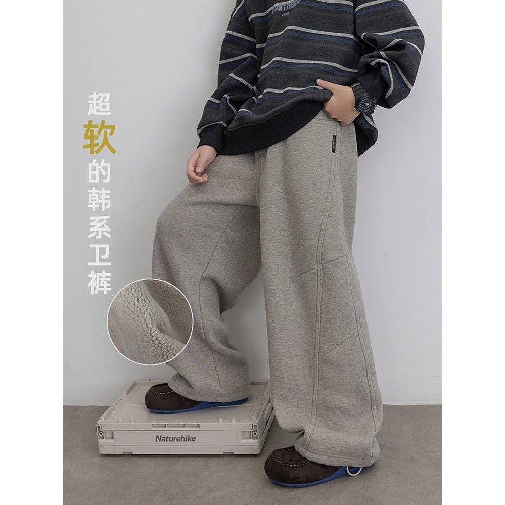 官方品牌男童加绒运动裤2025秋冬款新款中大童时尚休闲一体绒保暖