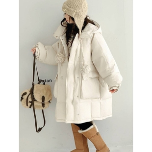 官方品牌儿童羽绒服女童2025冬季新款洋气中长款加厚冬装女孩保暖