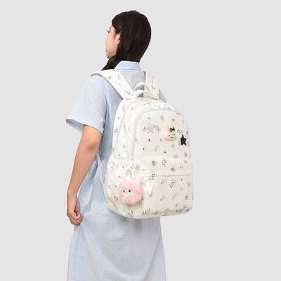 专柜品牌高颜值可爱双肩包女学生书包大容量轻便减负初中生高中生