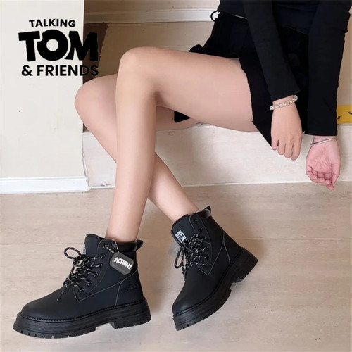 汤姆猫英伦复古马丁靴情侣工装靴