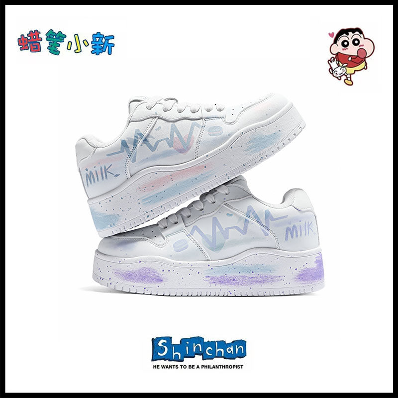 蜡笔小新鸳鸯小白鞋网红涂鸦休闲板鞋2026春季新款情侣潮牌运动鞋,流行男鞋,休闲板鞋,淘宝优惠券,粉丝福利购,淘宝优惠卷