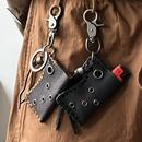 28works 复古小众高级感cleanfit挂件牛皮编织钥匙扣穿搭腰间配件