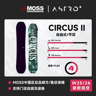 「ASTRO+」25/26新款 MOSS滑雪板平花板自由式CIRCUS Ⅱ
