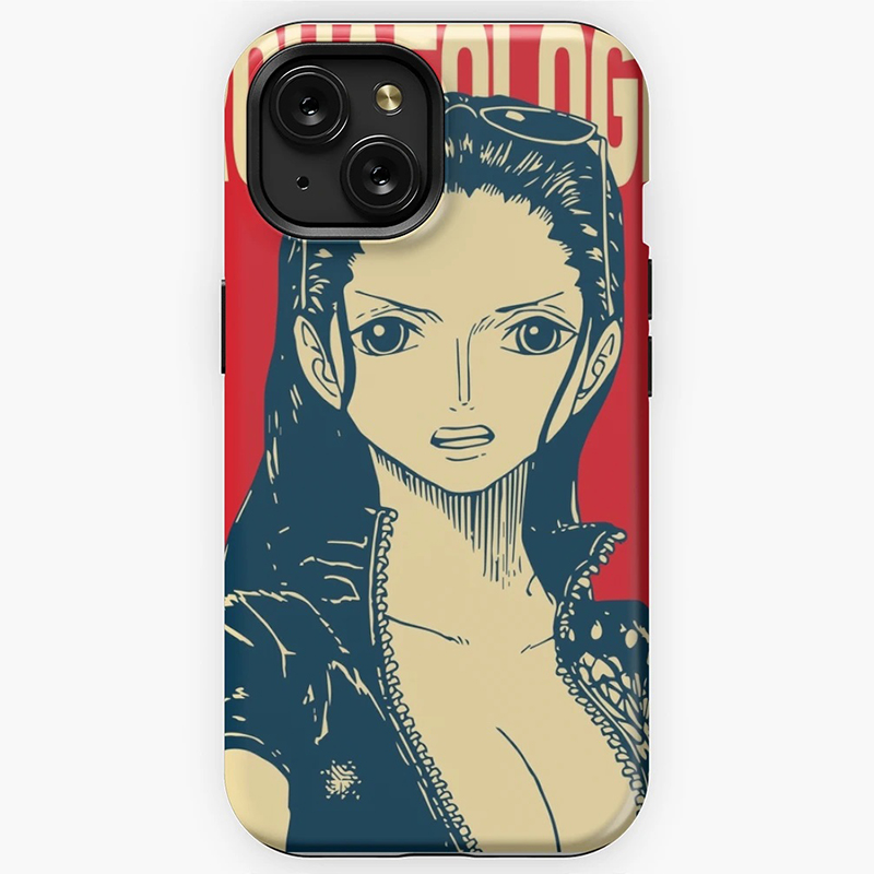 亮面菲林壳硬套妮可罗宾手机壳适用15ProMax苹果14puls高级感iPhone12华为vivo一加ace3小米11oppo防摔保护套