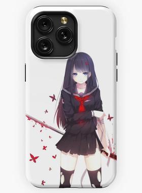 亮面菲林硬壳动漫女孩手机壳iphone16苹果15pro适用iQOO12二次元Reno11小米14红米k70荣耀80一加10华为mate40