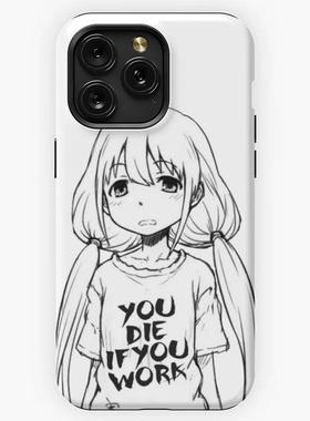 亮面菲林硬壳动漫女孩手机壳iphone16苹果15pro适用iQOO12二次元Reno11小米14红米k70荣耀80一加10华为mate40