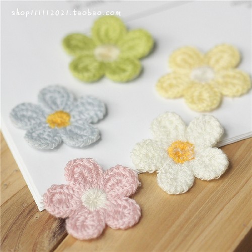 毛线小花布艺手工缝补衣服装饰