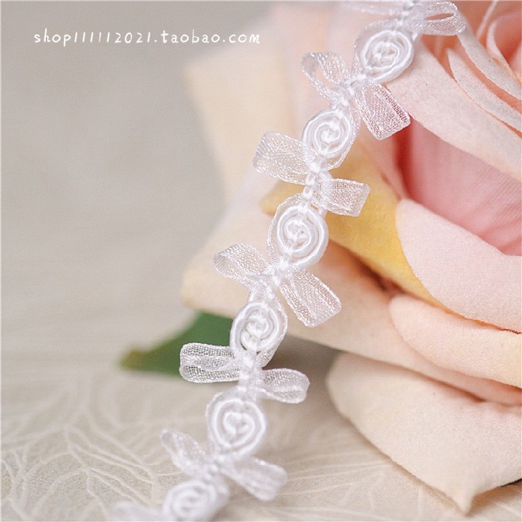 白色雪纱花边辅料织带拼布DIY手工缝纫布艺服装边料窗边宽1.5CM,居家布艺,花边,淘宝优惠券,粉丝福利购,淘宝优惠卷
