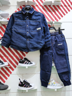 李维斯童装24年男儿童春季两面穿潮按扣棉牛仔夹克外套LV2412160