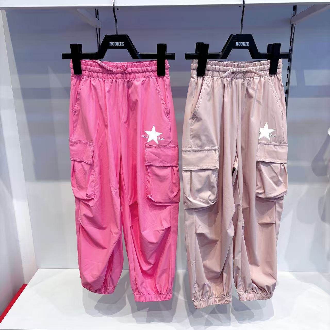 Converse匡威26年夏款女童甜美可爱凉爽速干工装休闲裤CV2622497