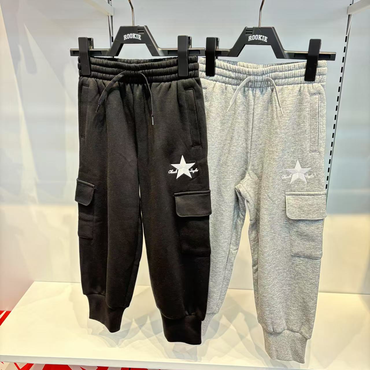 匡威25秋冬新品男女童薄绒工装裤