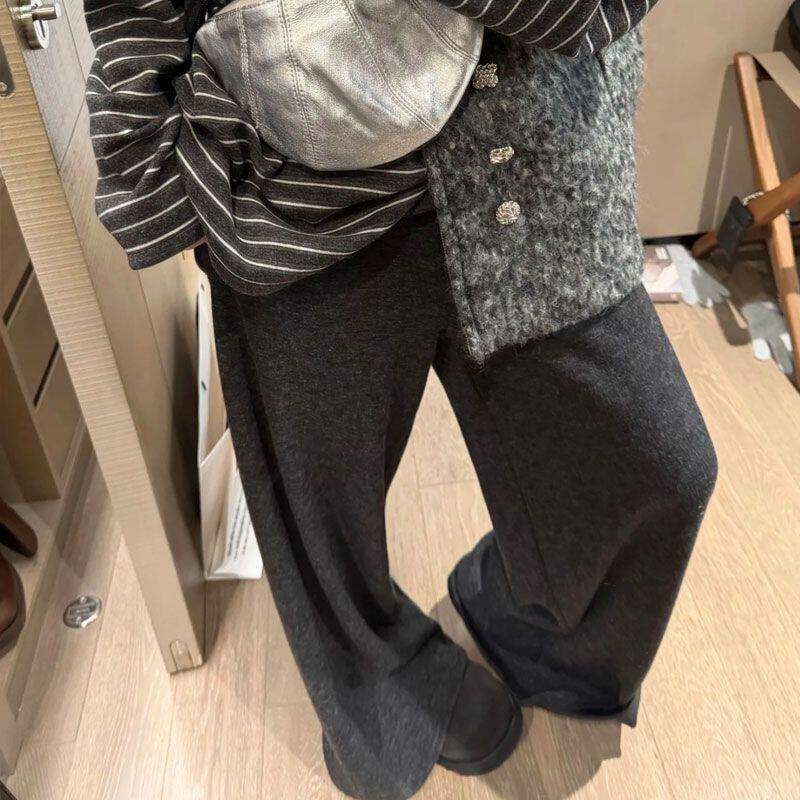 Lastdne韩系复古卫裤女软