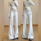 Last 加绒高腰休闲瑜伽微喇运动裤 danse花灰色lulu卫裤 女2026新款