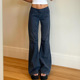 danse美式 蓝色牛仔裤 女2026春新款 Last 休闲宽松慵懒感低腰微喇裤