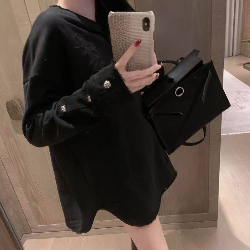 Lastdne韩系复古卫衣女慵