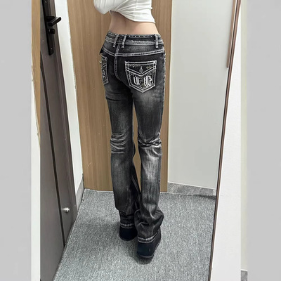 美式复古y2k牛仔裤女新款