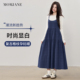 孕妇吊带连衣裙孕期不显怀漂亮裙子冬孕妈高级感新年战袍春夏长裙