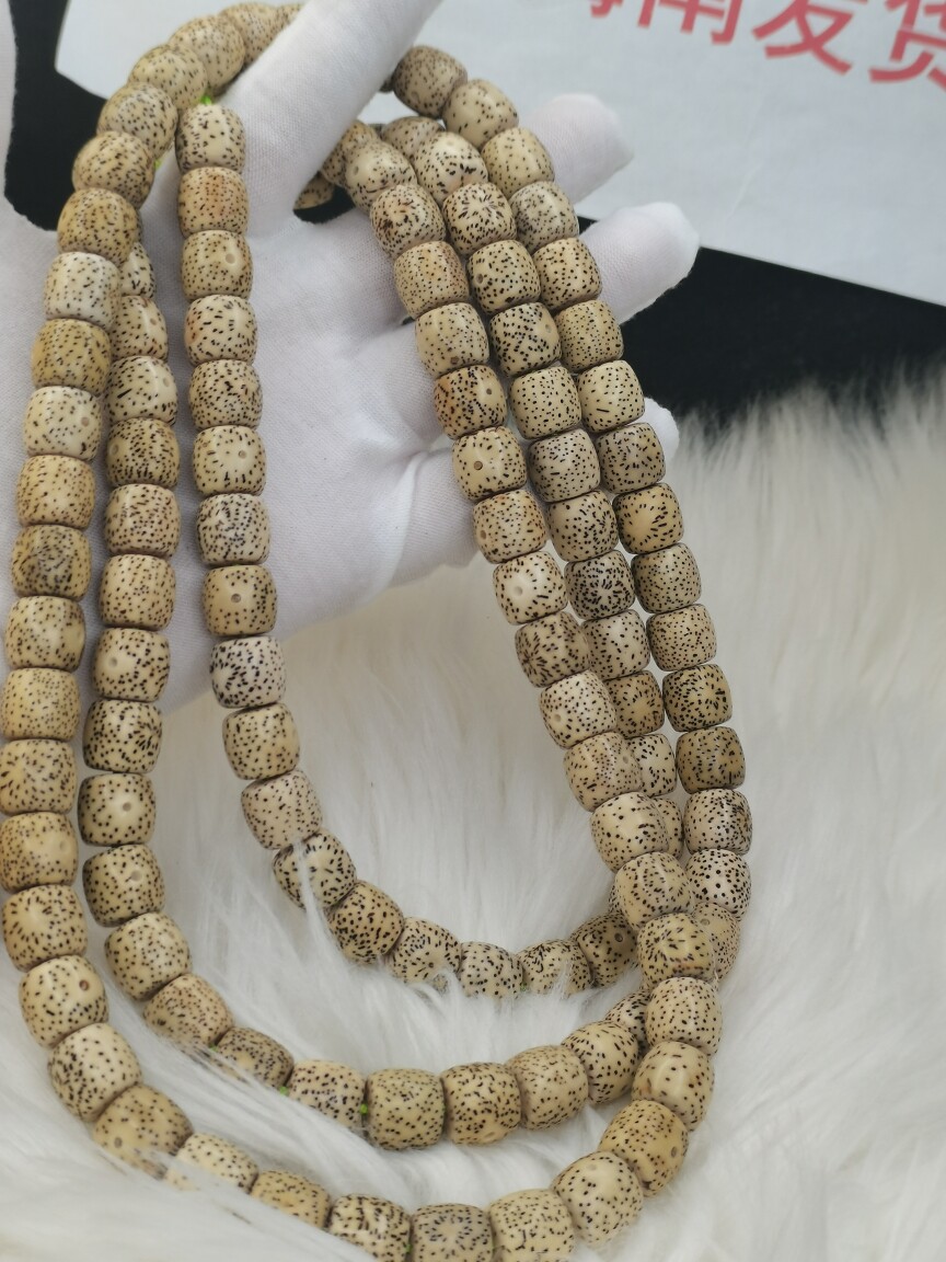 006直播鸡油黄星月菩提12×11直切桶108粒长串挂链念珠佛珠原生态