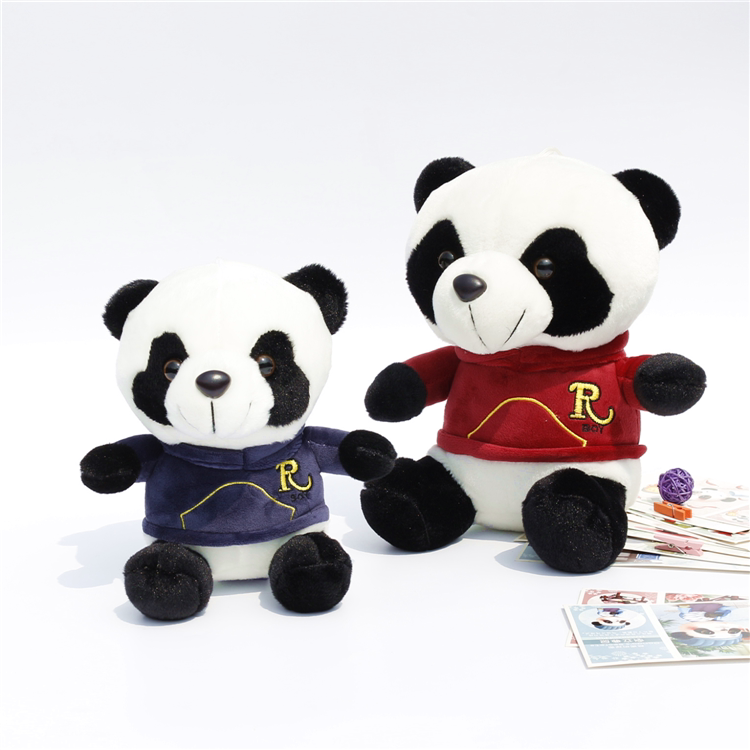 新款可爱熊猫公仔毛绒玩具坐姿玩偶布艺娃娃毛绒公仔纪念礼品礼物