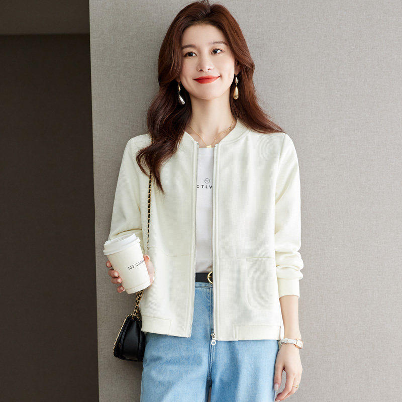 小香风短款棒球服外套女2
