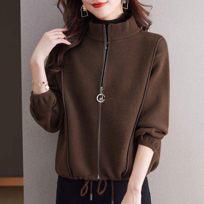 毛呢拉炼棒球服女外套202