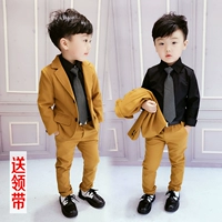 Осенний костюм мальчика цветочника, комплект, детское платье для мальчиков, 3 предмета, в корейском стиле, 3 лет, в западном стиле