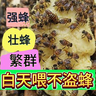 蜂粮花粉膏花粉浆蜜蜂固体饲料起到奖励饲喂效果白天喂不盗蜂花粉