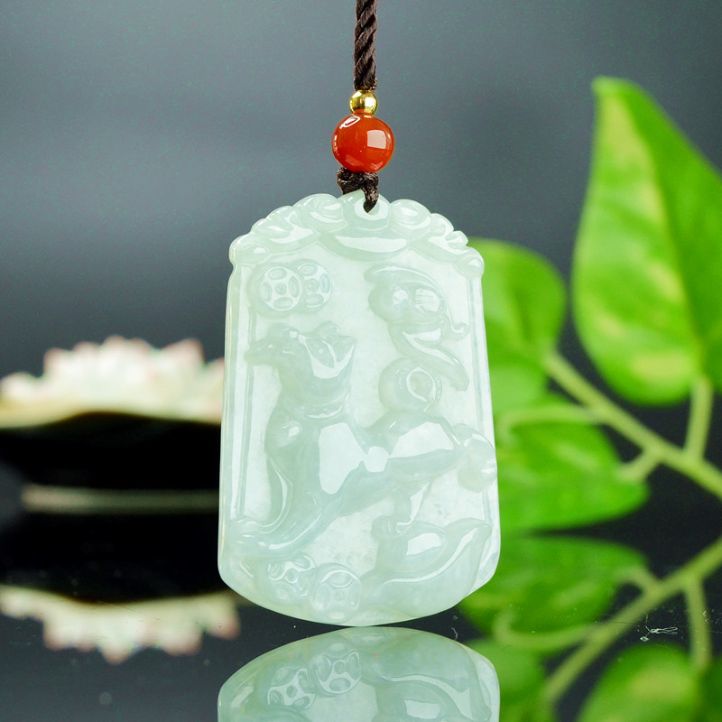 天然A货翡翠男女款属相十二生肖玉鼠牛虎兔龙蛇马羊猴鸡狗猪吊坠