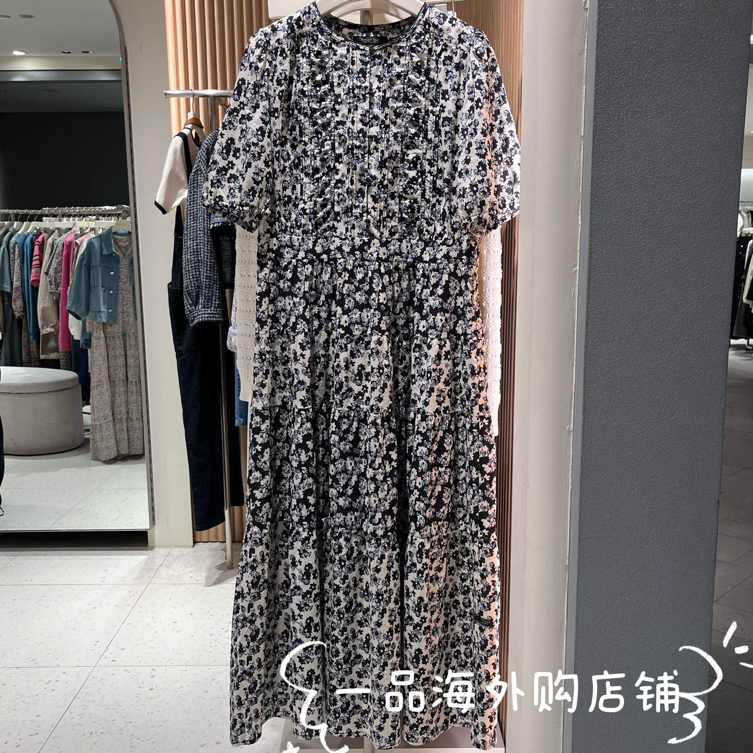 元～非F货韩国岛屿2025夏新拼接碎花裙女气质短款显瘦裙子连衣裙