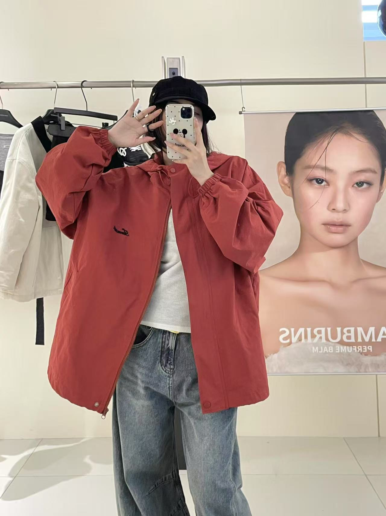 秋季新款时尚休闲连帽风衣外套女宽松显瘦百搭上衣常规款