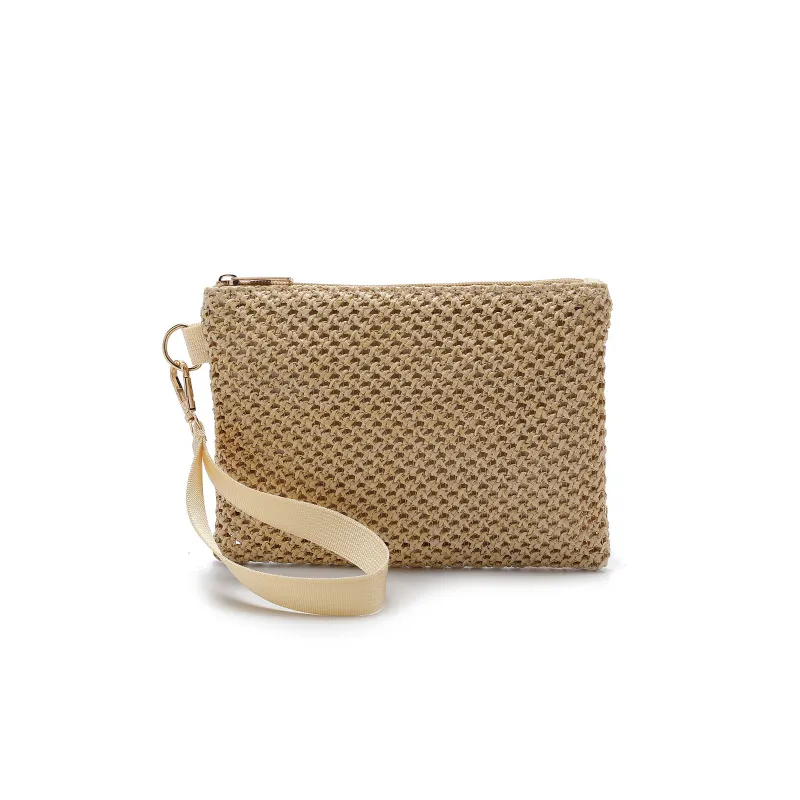 草编包女2024新款手腕草编手拿包外贸包纯色信封包女士旅行沙滩包,箱包皮具/热销女包/男包,手拿包,淘宝优惠券,粉丝福利购,淘宝优惠卷