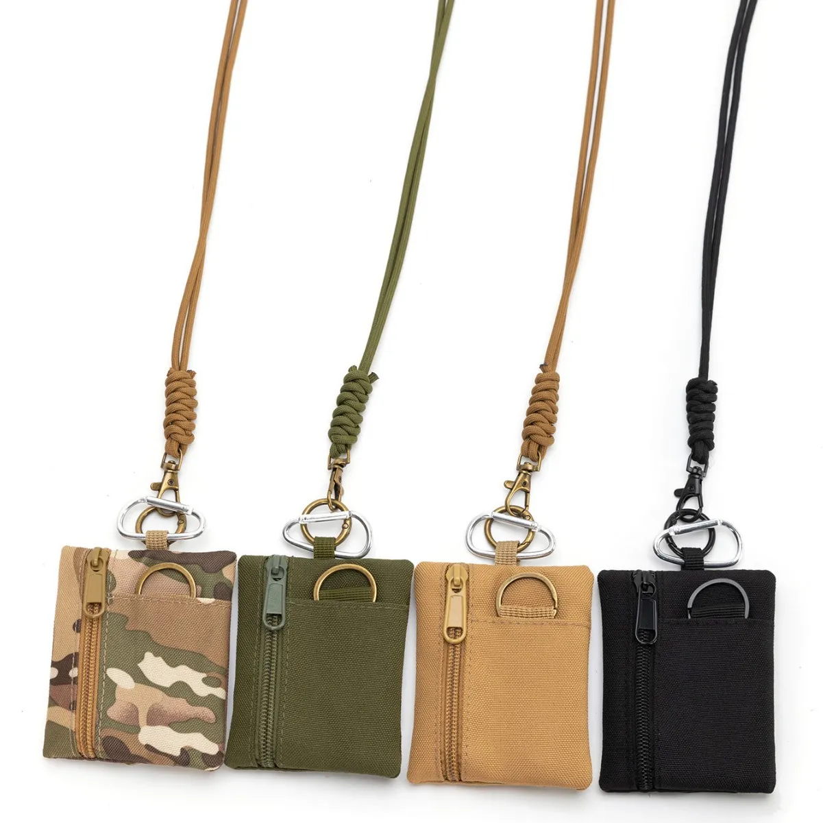 简约野营爬山钓鱼零钱硬币收纳拉链卡包钥匙耳机包，户外战术可挂