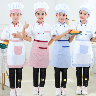 儿童厨师表演服男女童厨师服务员演出服幼儿活动cosplay服装包邮