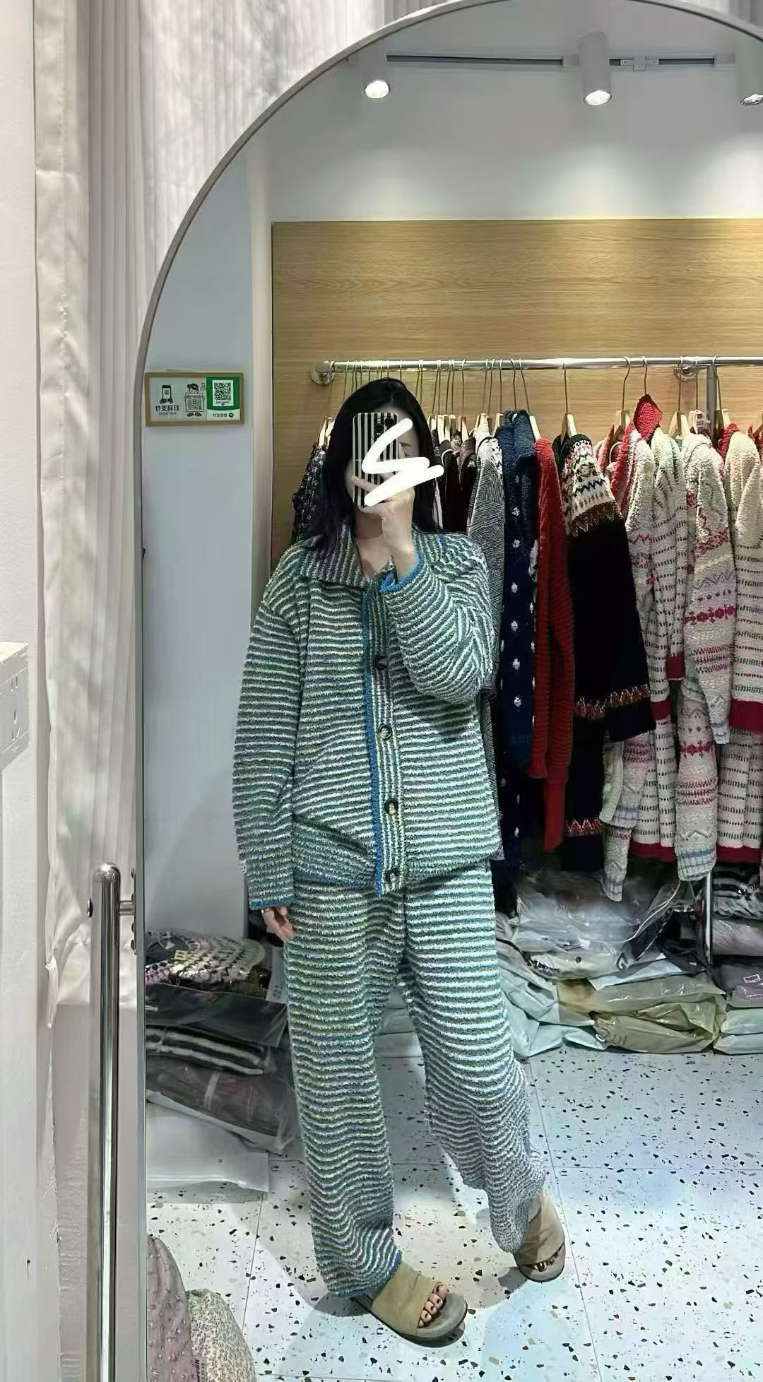 睡衣女秋冬新款半边绒加厚保暖可外穿家居服套装