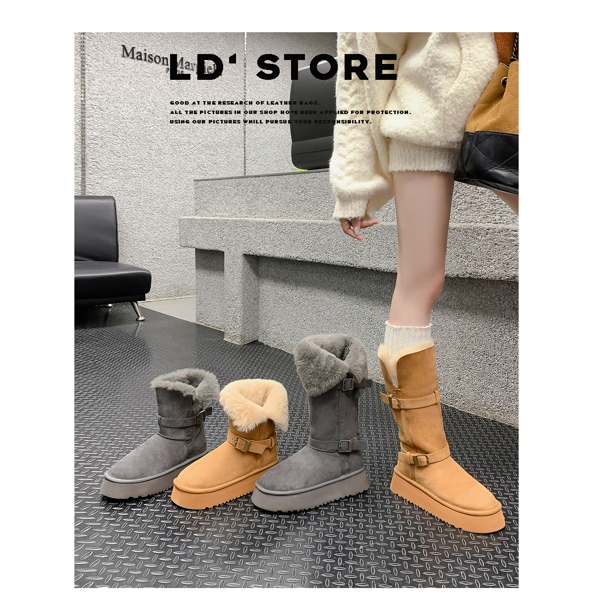 【现货！秒发】厚绒保暖雪地靴