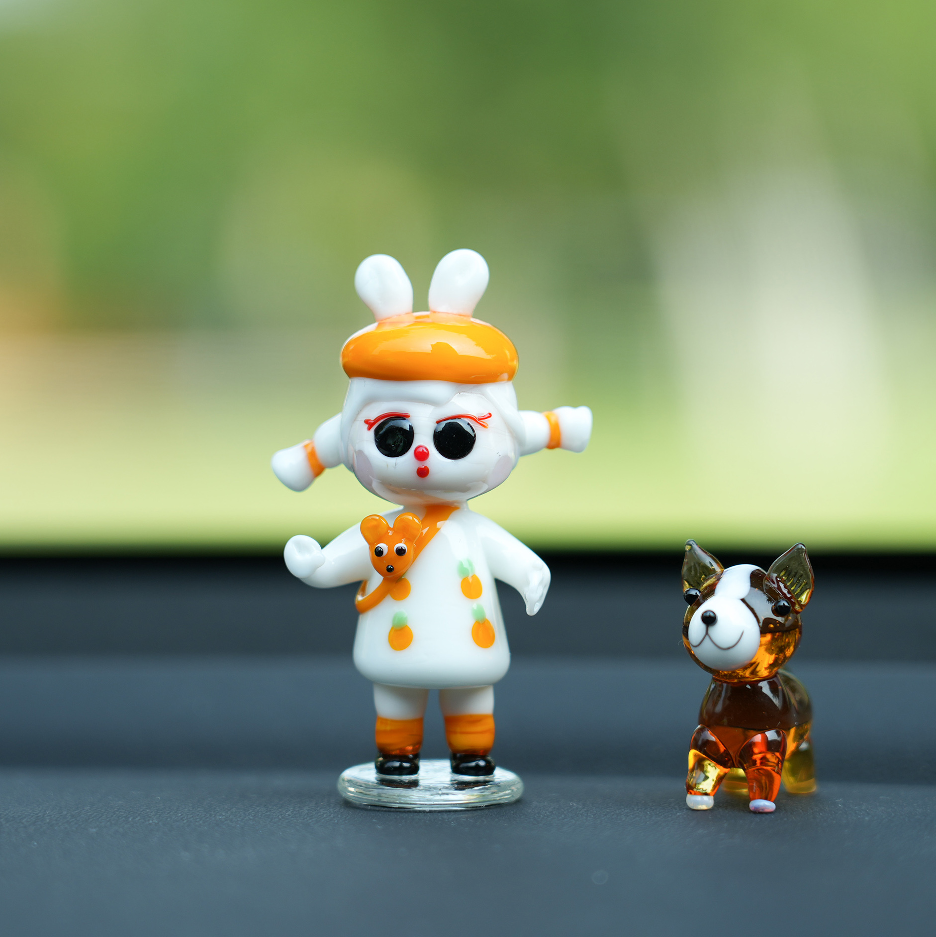 琉璃双马尾萝卜兔女孩手办摆件