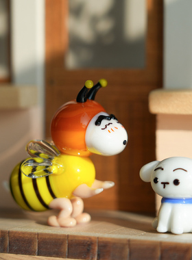 琉璃手作蜜蜂小新车载桌面摆件