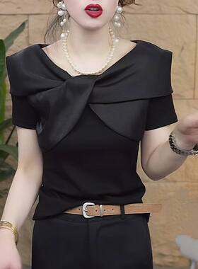 短袖纯棉T恤女设计感上衣