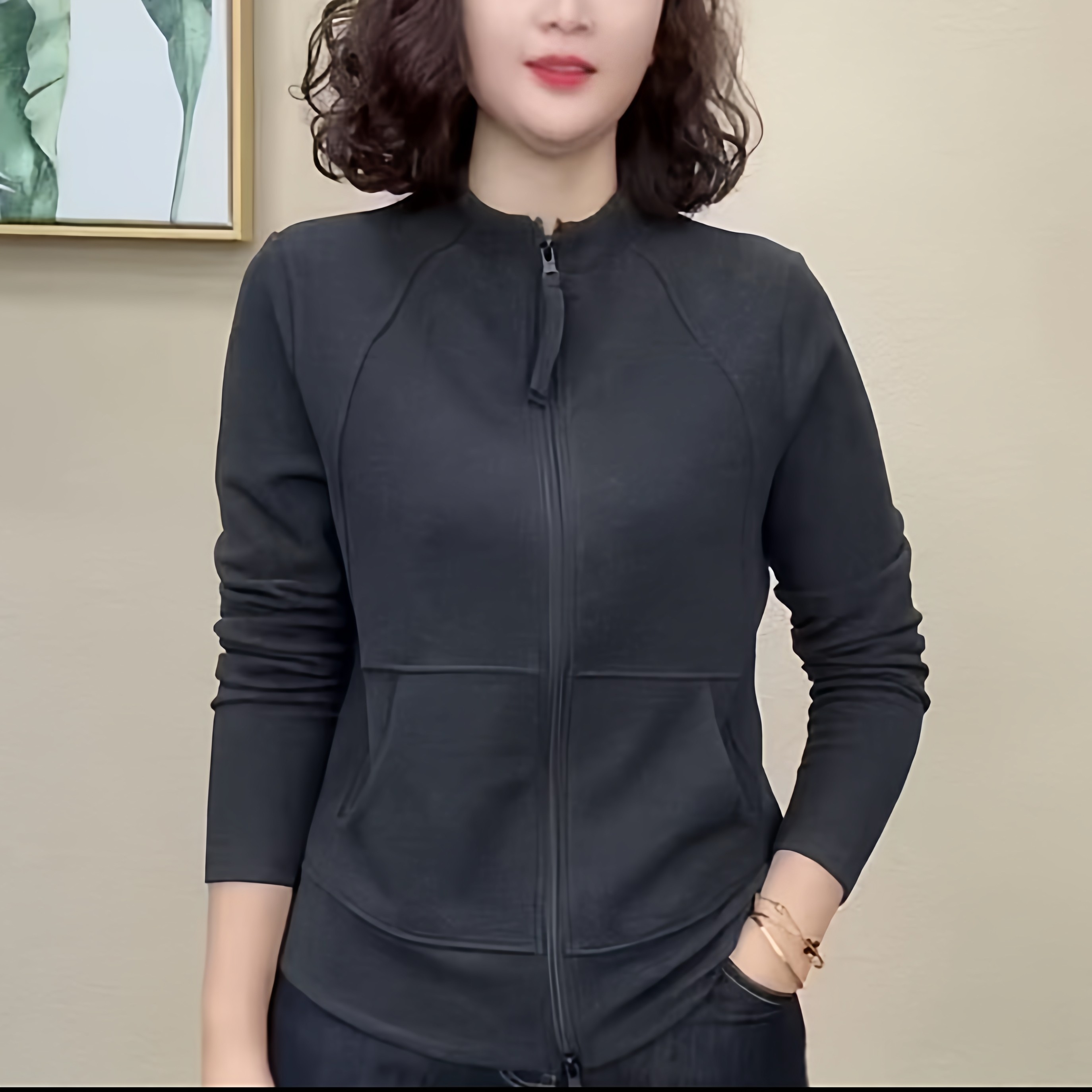 时尚洋气半高领长袖加绒卫衣女秋冬宽松显瘦开衫百搭减龄妈妈外套,女装/女士精品,卫衣/绒衫,淘宝优惠券,粉丝福利购,淘宝优惠卷