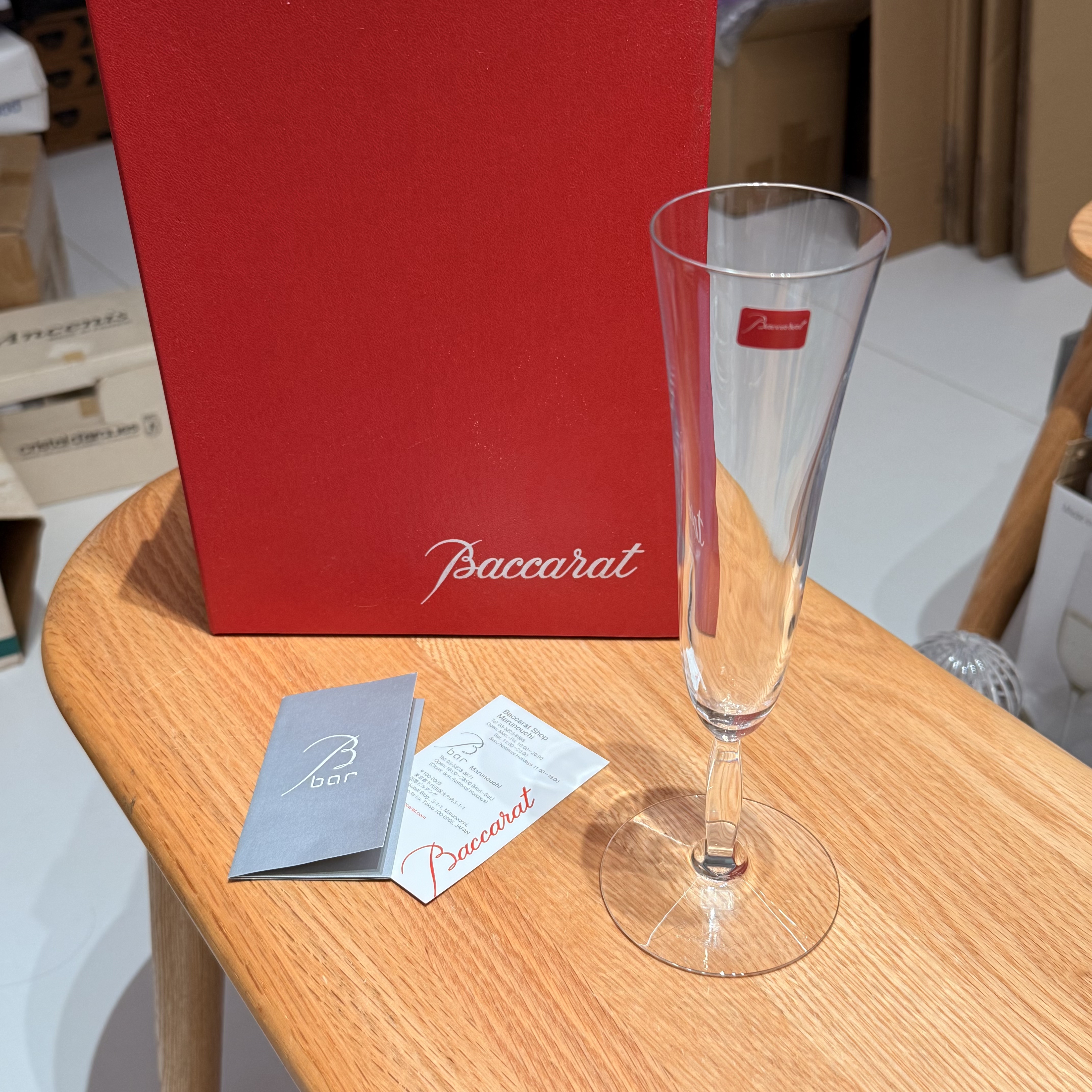 法国巴卡拉baccarat水晶杯香槟杯甜酒杯 高23cm 全新