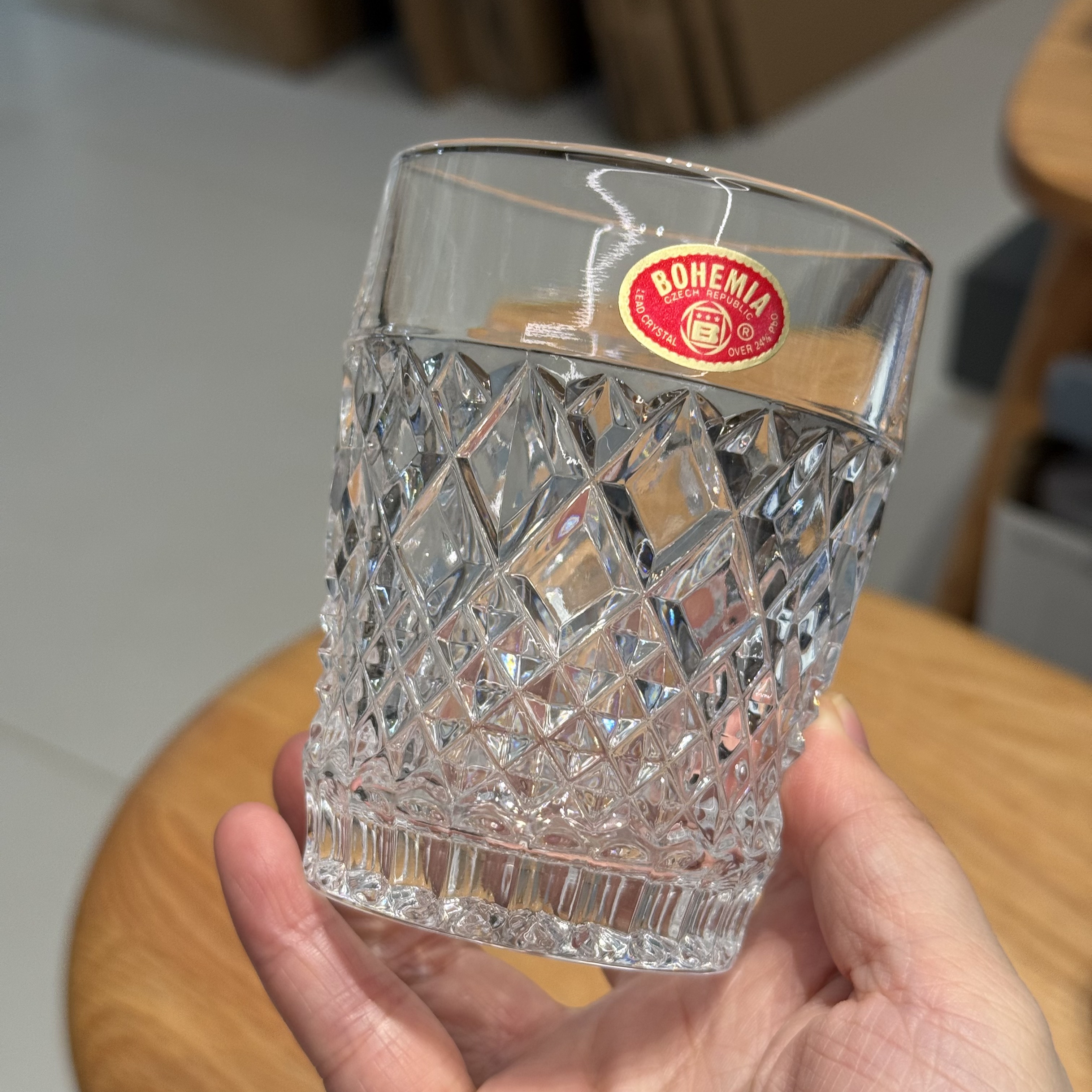 捷克Bohemia波西米亚水晶玻璃威士忌杯280ml 全新 单个