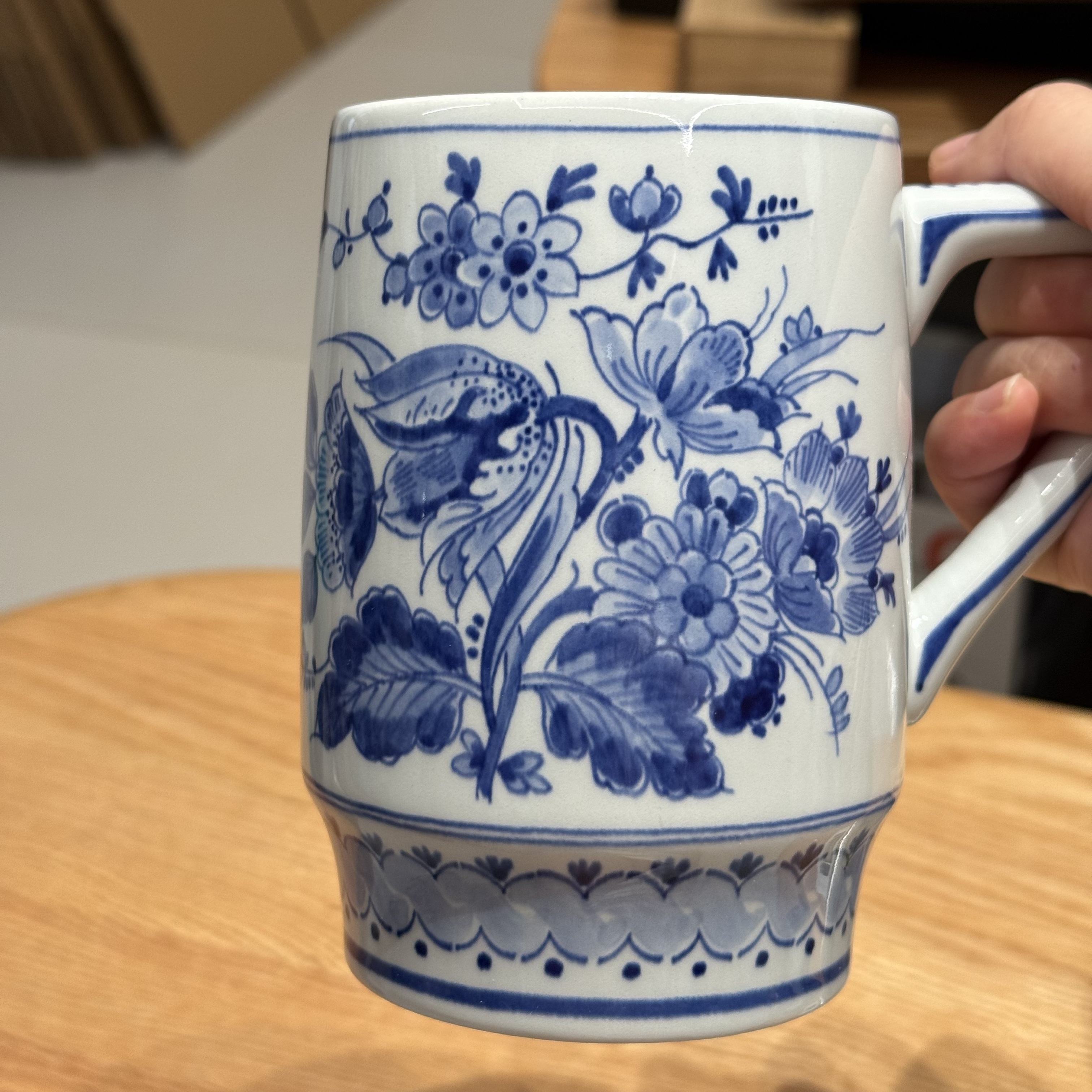 荷兰代尔夫特 Royal Delft西子1988年日本限定麒麟啤酒杯 约550ml
