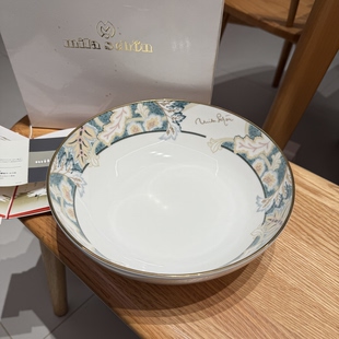 8cm 孔雀绿鸢尾花描金汤钵23 日本NARUMI鸣海与mila schon联名款