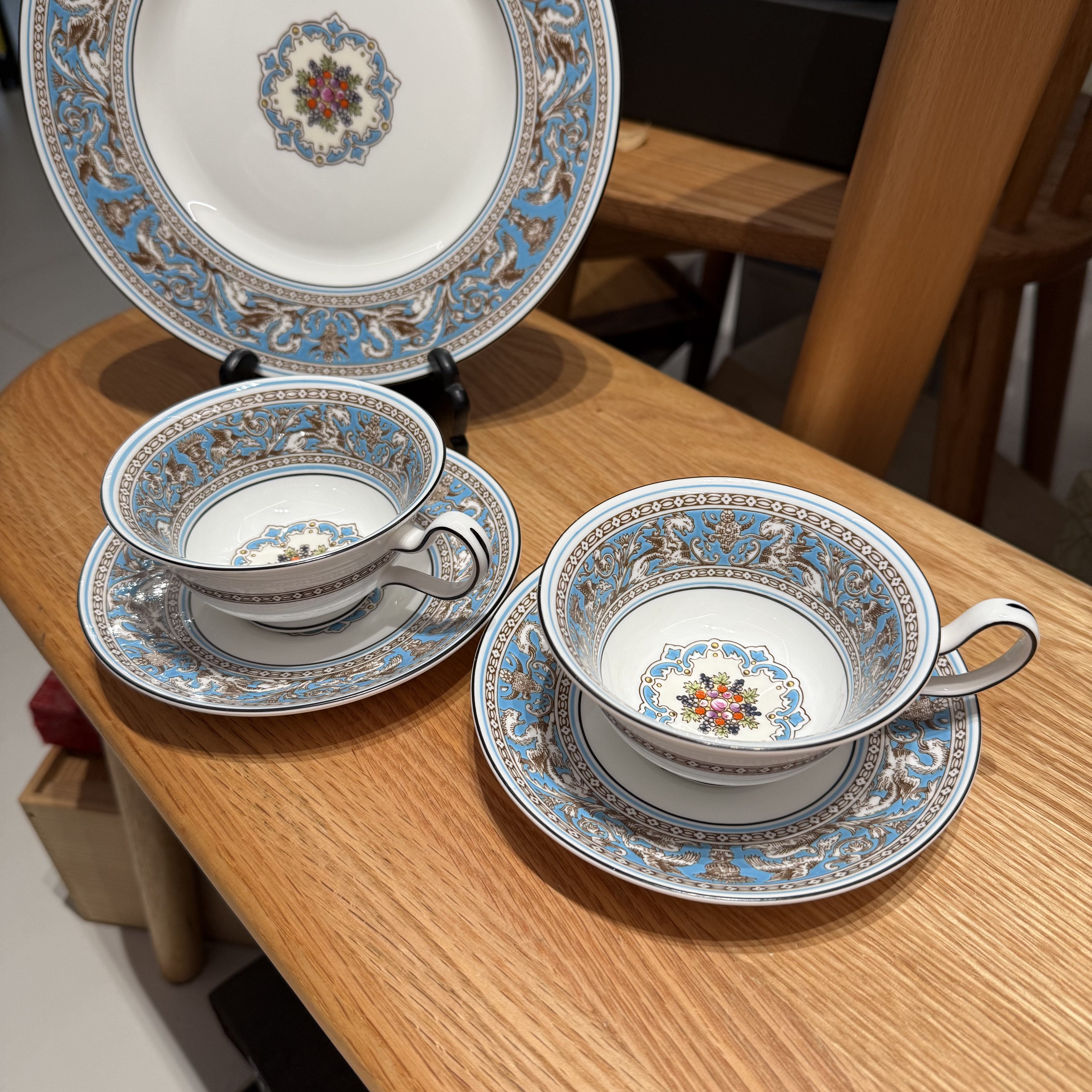 英国Wedgwood韦奇伍德丝绸之路骨瓷红茶杯咖啡杯点心盘 保真