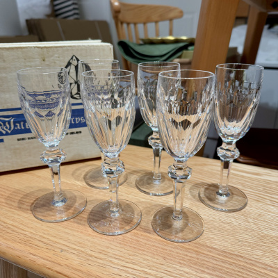 Waterford沃特福德中古一体成型甜酒杯香槟杯 小号高脚水晶杯80ml