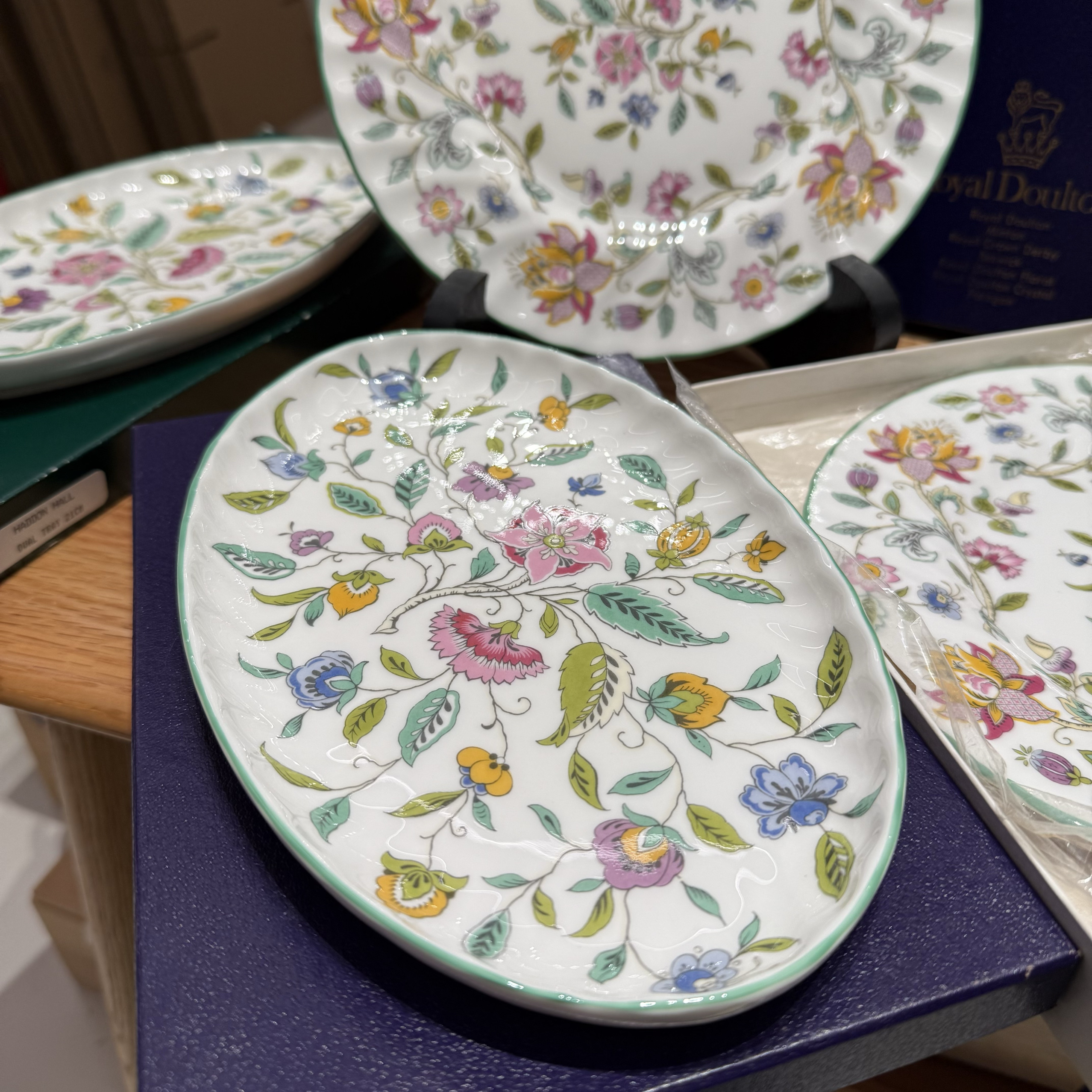 英国MINTON明顿绿色哈顿庄园骨瓷点心碟 早餐碟 原盒全品全新